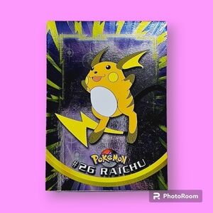 Pokemon RAICHU #26 Character Card Topps Series 1 1999 TV Animation Edition